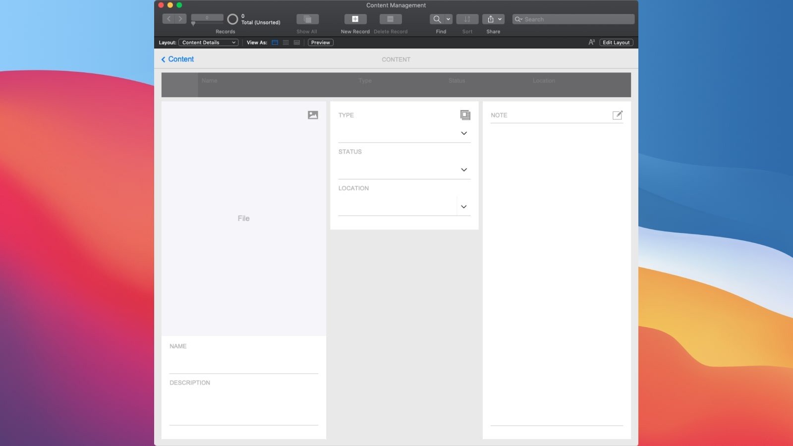 FileMaker Pro screenshot 2